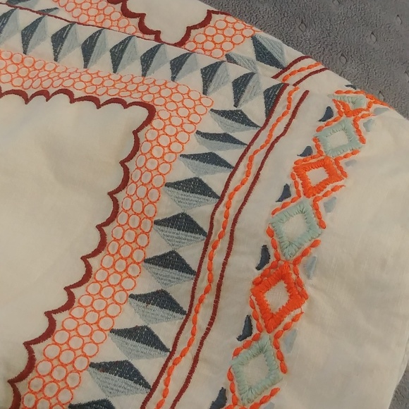 Anthropologie Islander embroidered pants 2p gorgeous bright colors - Picture 12 of 13